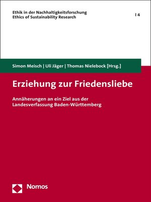 cover image of Erziehung zur Friedensliebe